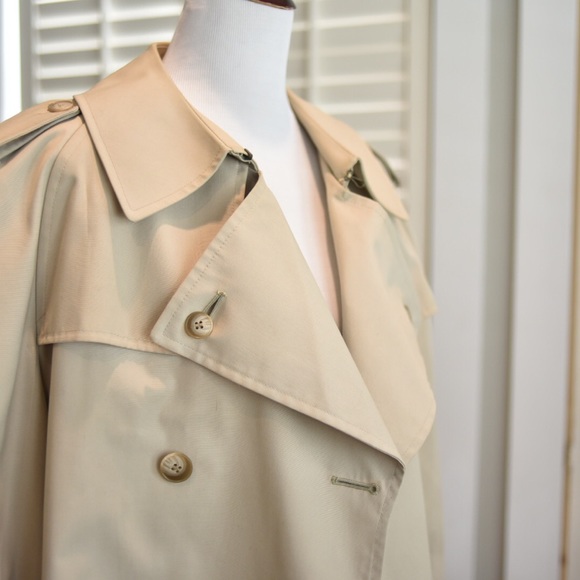 Vintage Christian Dior Trench Coat double breasted 46R - Picture 7 of 16
